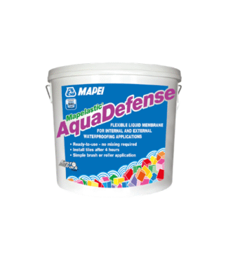 image of Mapei mapelastic AquaDefence Liqud applied membrane for wet areas