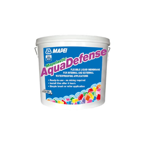 image of Mapei mapelastic AquaDefence Liqud applied membrane for wet areas